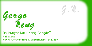 gergo meng business card